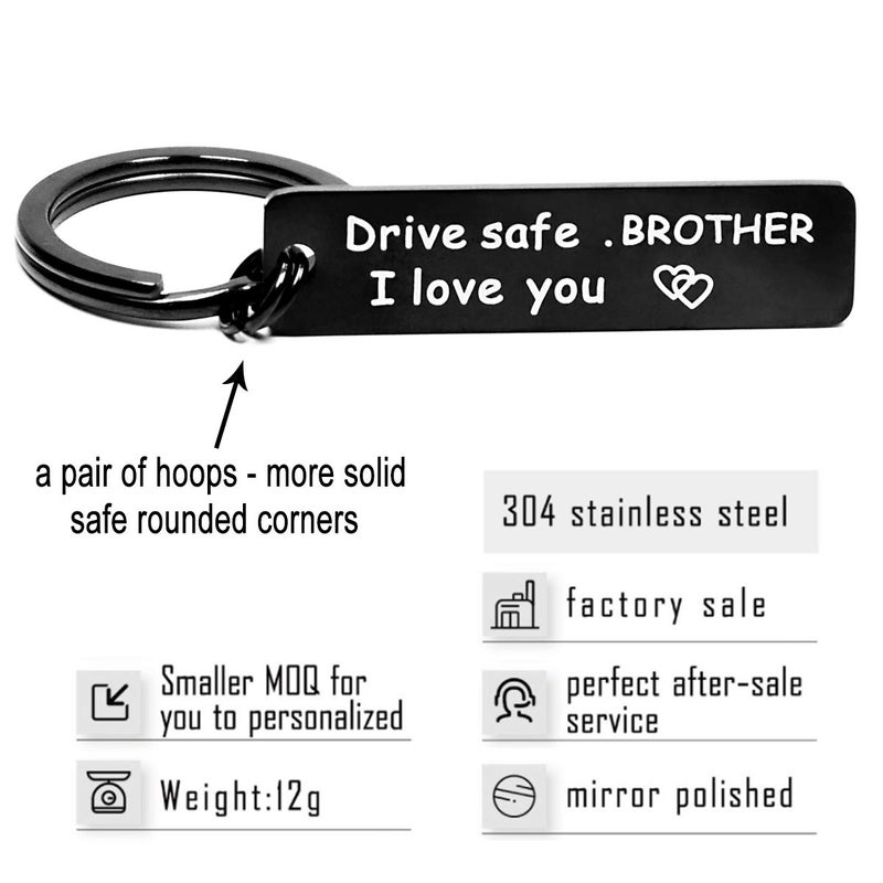 Elechobby Drive Safe Keychain for Brother Be Safe Dad I Love You keychains for Uncle Gifts for Grandpa - Image 2